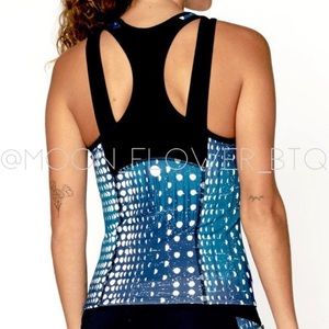 Threads 4 Thought Blue Ombre Moon Phase Racerback Tank Recycled Activewear